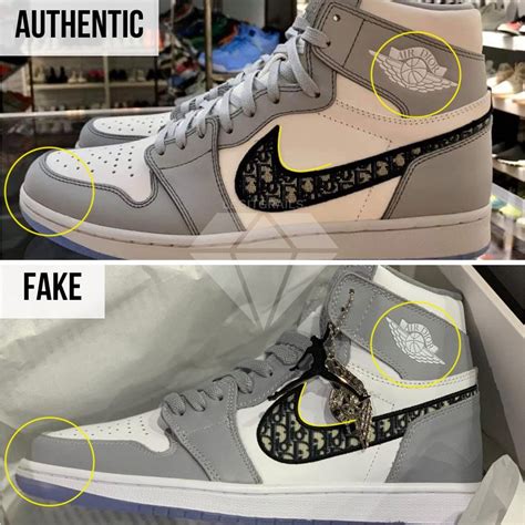 air dior jordan 1 real vs fake|dior jordan 1s forged.